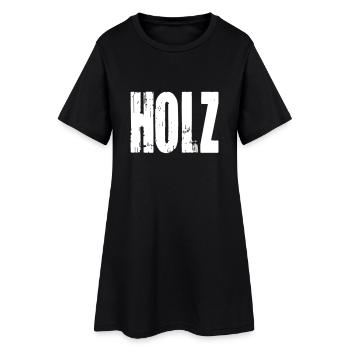 ich und mein - holz - orig - Frauen T-Shirt-Kleid - Schwarz - Vorne