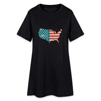 Amerika Vintage Flagge - United States - USA-Land - Robe T-shirt Femme - noir - Devant