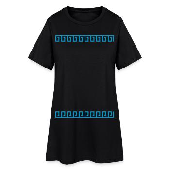 ornement grec - Robe T-shirt Femme - noir - Devant