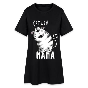 Katzen Mama - Katze - Kater - Kitten - Comic - Cat - Frauen T-Shirt-Kleid - Schwarz - Vorne
