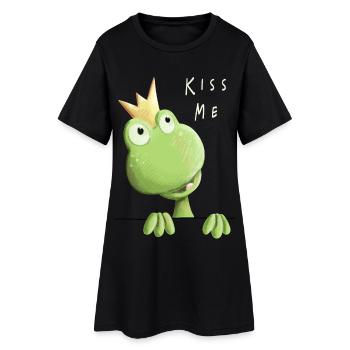 Embrasse-moi grenouille - Prince grenouille - Comic - Robe T-shirt Femme - noir - Devant