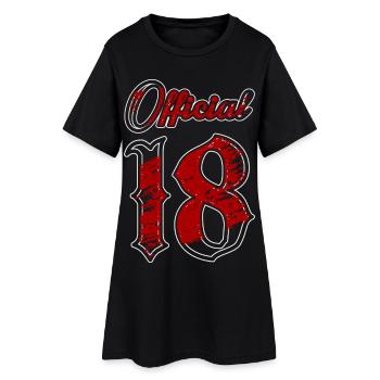 Officiellement 18 ans - Robe T-shirt Femme - noir - Devant