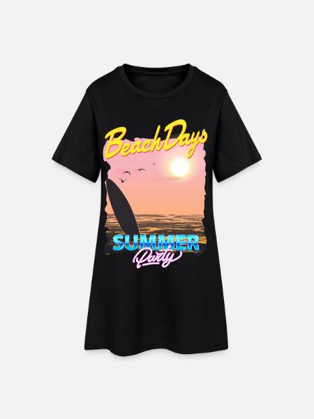Fête d’été - Robe T-shirt Femme - noir