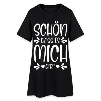 Schön dass es mich gibt - Frauen T-Shirt-Kleid - Schwarz - Vorne