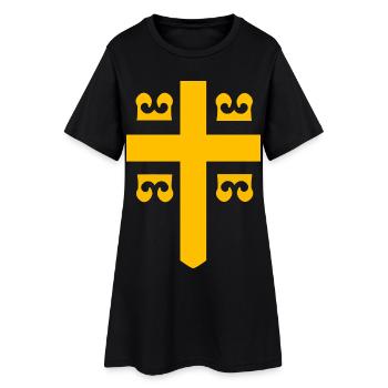 Byzantinisch - Frauen T-Shirt-Kleid - Schwarz - Vorne