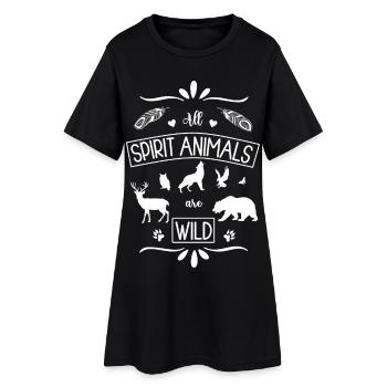 Tous les animaux spirituels sont des animaux spirituels sauvages - Robe T-shirt Femme - noir - Devant