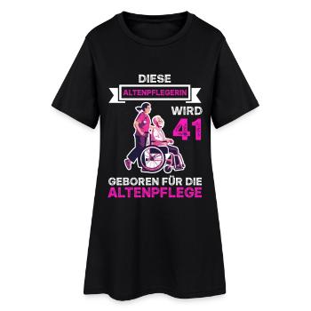 Altenpflegerin 41 Geburtstag Altenpflege 41 Jahre - Frauen T-Shirt-Kleid - Schwarz - Vorne