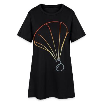 Croquis rétro du volant - Robe T-shirt Femme - noir - Devant