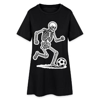Joueur de football skeleton - Robe T-shirt Femme - noir - Devant