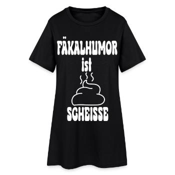 L’humour fécal est un tas de caca de merde - Robe T-shirt Femme - noir - Devant