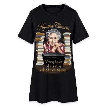 Agatha Christie - Robe T-shirt Femme - noir - Devant