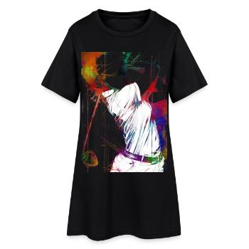 Joueur de golf #golf - Robe T-shirt Femme - noir - Devant
