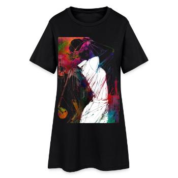 Joueur de golf #golf - Robe T-shirt Femme - noir - Devant