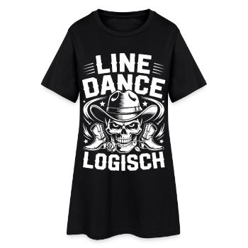 Logo du crâne de danse en ligne - Robe T-shirt Femme - noir - Devant