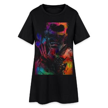 Joueur de fléchettes Art sportif #darts #sport - Robe T-shirt Femme - noir - Devant