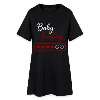 Chargement de bébé - Robe T-shirt Femme - noir - Devant