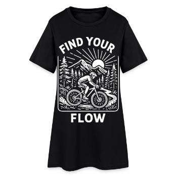 Find Your Flow – VTT vintage - Robe T-shirt Femme - noir - Devant
