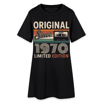 Vintage 1975 Legend Rétro Anniversaire 1970 - Robe T-shirt Femme - noir - Devant