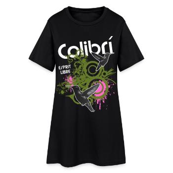 Liberté Colibris Urbains - Robe T-shirt Femme - noir - Devant