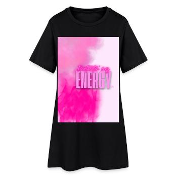 Protecting my Energy - Neon pink Motivation Design - Frauen T-Shirt-Kleid - Schwarz - Vorne