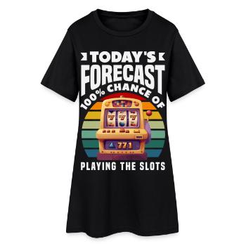 Vorhersage Chance Auf Spielautomaten Casino Zocker - Frauen T-Shirt-Kleid - Schwarz - Vorne