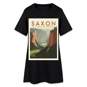 Suisse saxonne | Parc national vintage - Robe T-shirt Femme - noir - Devant