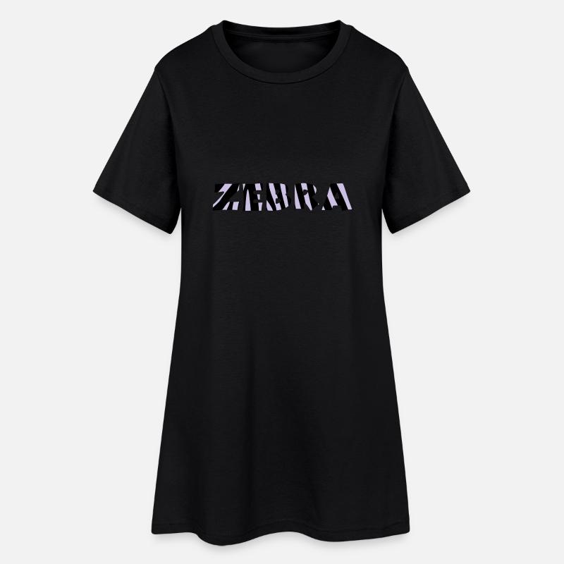 zebra - Women’s T-Shirt Dress - black