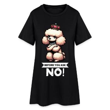 Avant de demander Caniche Caniche Propriétaire de Caniche Caniche - Robe T-shirt Femme - noir - Devant