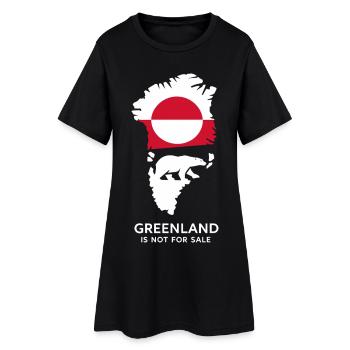 Grönland Polar Bär Flagge Arctic Nature Gift - Frauen T-Shirt-Kleid - Schwarz - Vorne