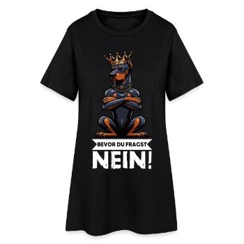 Avant de demander au propriétaire de doberman - Robe T-shirt Femme - noir - Devant
