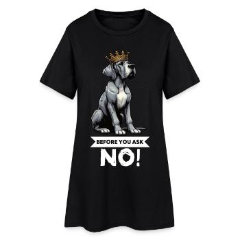 Avant de demander à un grand dogue grand dogue propriétaire de dogue allemand - Robe T-shirt Femme - noir - Devant