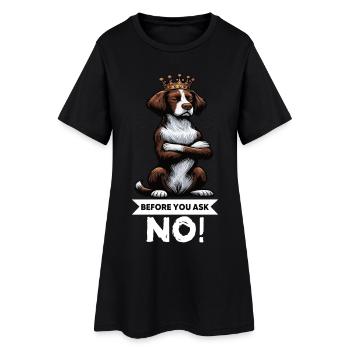 Before You Ask No Münsterländer Münsterländerhund - Frauen T-Shirt-Kleid - Schwarz - Vorne