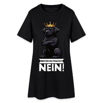 Bevor Du Fragst Nein Labrador Labradorbesitzer - Frauen T-Shirt-Kleid - Schwarz - Vorne