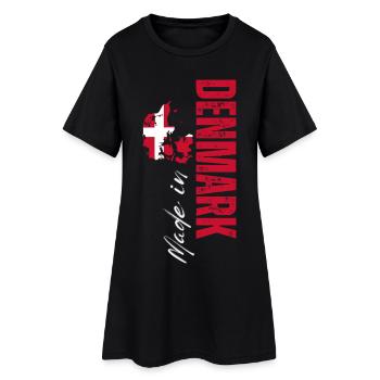 Fabriqué au Danemark, Patriot Danois - Robe T-shirt Femme - noir - Devant