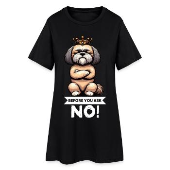 Before You Ask Shih tzu Shih tzus Shih tzu halter - Women’s T-Shirt Dress - black - Front