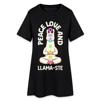 Humour du chakra - Paix spirituelle des lamas - Robe T-shirt Femme - noir - Devant