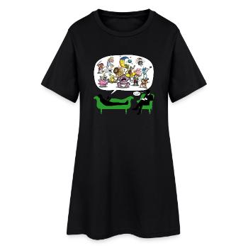therapeut_psychologe_10201603 - Frauen T-Shirt-Kleid - Schwarz - Vorne
