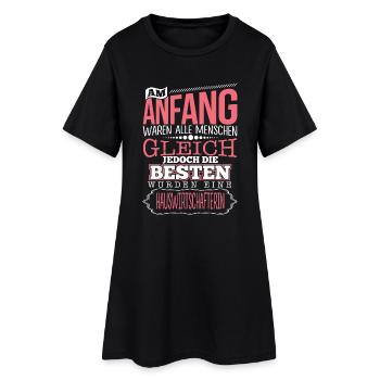 HAUSWIRTSCHAFTERIN - Die Beste - Frauen T-Shirt-Kleid - Schwarz - Vorne