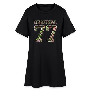 1977 - Women’s T-Shirt Dress - black - Front