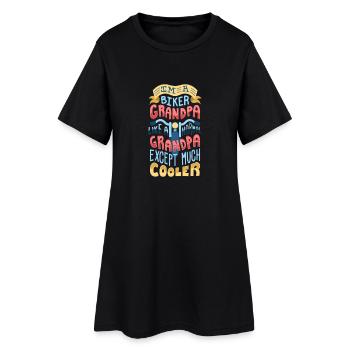Motard papy - Robe T-shirt Femme - noir - Devant