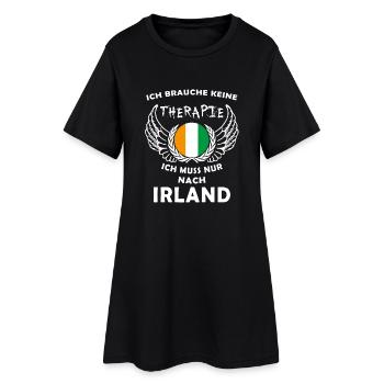 Therapie Irland - Frauen T-Shirt-Kleid - Schwarz - Vorne