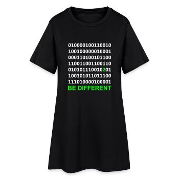 Be Different - Binary - Digital - Women’s T-Shirt Dress - black - Front