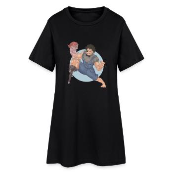 Pigarm Pirate - Frauen T-Shirt-Kleid - Schwarz - Vorne