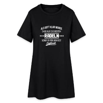 Als Gott klar wurde - RADELN - Frauen T-Shirt-Kleid - Schwarz - Vorne