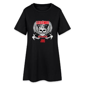 légendes juin anniversaire Crâne - Robe T-shirt Femme - noir - Devant