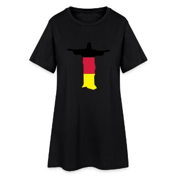 Jesus Rio dreifarbig - Frauen T-Shirt-Kleid - Schwarz - Vorne
