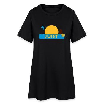 Juist - Frauen T-Shirt-Kleid - Schwarz - Vorne