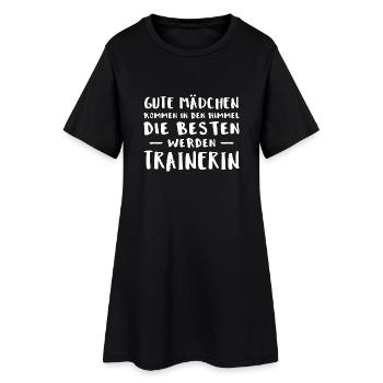 Die besten Mädchen werden Trainerin - Frauen T-Shirt-Kleid - Schwarz - Vorne