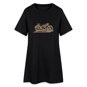 Touren AWO DDR Motorrad - Frauen T-Shirt-Kleid - Schwarz - Vorne