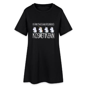 KOSMETIKERIN - Toll - Frauen T-Shirt-Kleid - Schwarz - Vorne